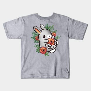 Floral cute bunny Kids T-Shirt